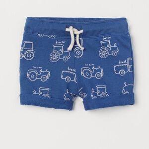 🍊5/$25 H&M Blue Tractor Pattern Shorts size 2T